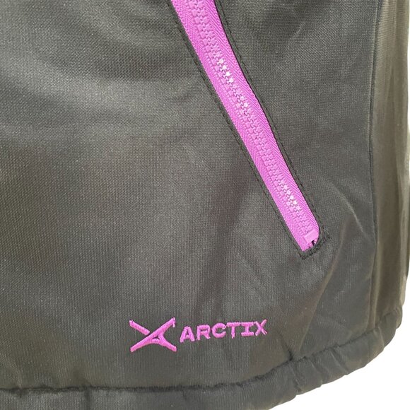 Arctix Womens Hooded Winter Jacket Black Purple L Waterproof Warm Outdoor Snow - Picture 8 of 9